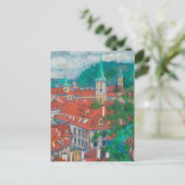Goedemorgen in Praag, Tsjechisch Cityscape Pastel  Briefkaart (Staand voorkant)