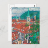 Goedemorgen in Praag, Tsjechisch Cityscape Pastel  Briefkaart (Voorkant / Achterkant)