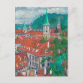 Goedemorgen in Praag, Tsjechisch Cityscape Pastel  Briefkaart (Voorkant)