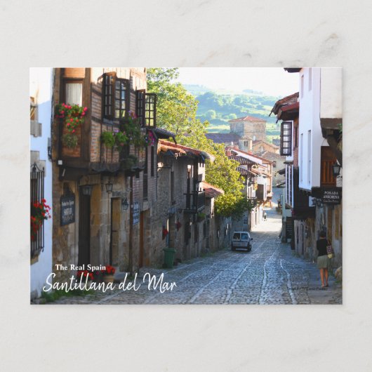 Goedemorgen in Santillana del Mar - Het echte Span Briefkaart (Voorkant)