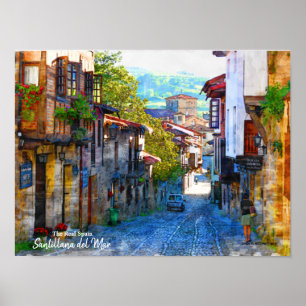Goedemorgen in Santillana del Mar - Het echte Span Poster