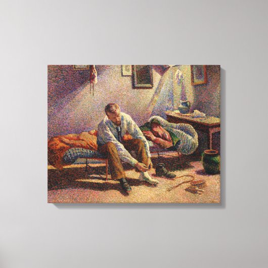 Goedemorgen, Interior door Maximilien Luce in 1890 Canvas Afdruk (Voorkant)