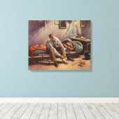 Goedemorgen, Interior door Maximilien Luce in 1890 Canvas Afdruk (Insitu (Houten vloer))
