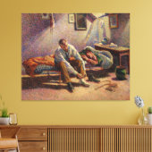 Goedemorgen, Interior door Maximilien Luce in 1890 Canvas Afdruk (Insitu (Woonkamer))