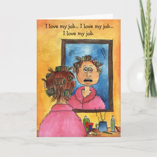 goedemorgen kaart, houd ik van mijn baan… Ik houd Kaart (Voorkant)