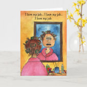 goedemorgen kaart, houd ik van mijn baan… Ik houd Kaart (Gele Bloem)