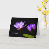 Goedemorgen Kaart met Paarse waterlelies (Gele Bloem)