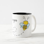 "Goedemorgen" Kaffeetasse Tweekleurige Koffiemok (Voorkant rechts)