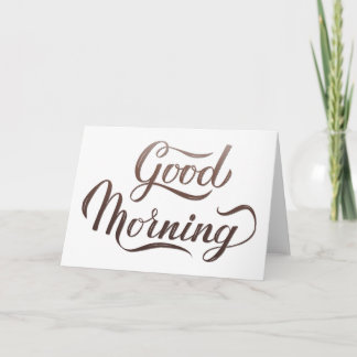 Goedemorgen kalligrafie belettering kaart