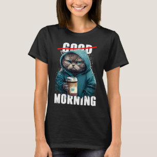 Goedemorgen kat koffie t-shirt