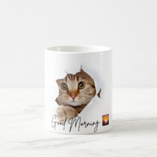 Goedemorgen kattenmok   Cute kat koffiekop    Koffiemok
