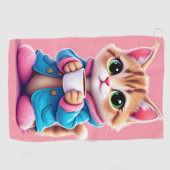 Goedemorgen Kitten Golfhanddoek (Horizontaal)