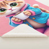 Goedemorgen Kitten Sherpa Deken (3/4)