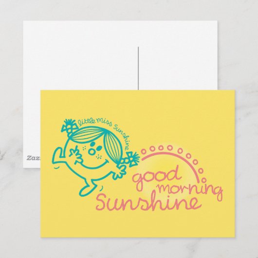 Goedemorgen Kleine Meisje Zonneschijn Briefkaart (Voorkant / Achterkant)