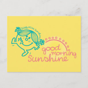 Goedemorgen Kleine Meisje Zonneschijn Briefkaart