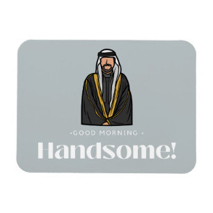 "Goedemorgen knappe" Arabisch Man magneet