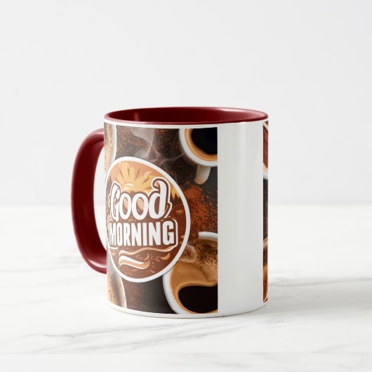 Goedemorgen Koffie Art #2 Mok (Voorkant links)