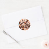 Goedemorgen koffie en brood 9 ronde sticker (Envelop)