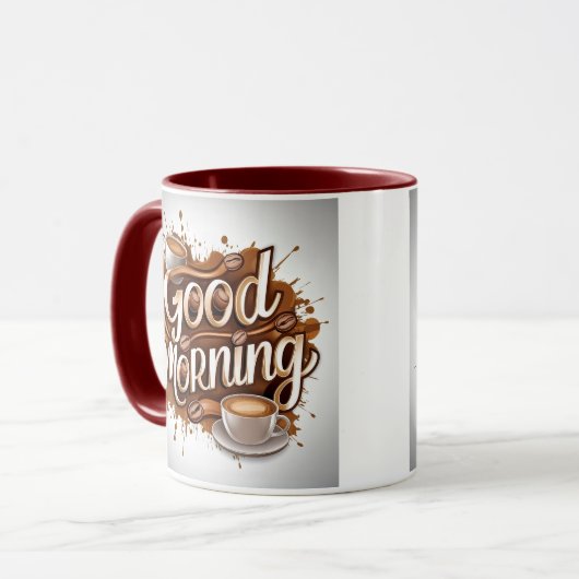 Goedemorgen Koffie Kunst #7 Mok (Voorkant links)