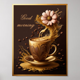 Goedemorgen koffie Kunst Poster