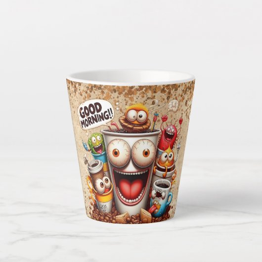 goedemorgen koffie latte mok (Voorkant)
