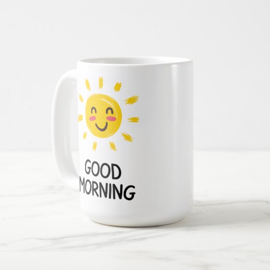 Goedemorgen koffie mok 15oz (Voorkant links)