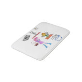 Goedemorgen, koffiebaddouchebadkamer wit badmat (Gekanteld)