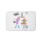 Goedemorgen, koffiebaddouchebadkamer wit badmat (Voorkant)