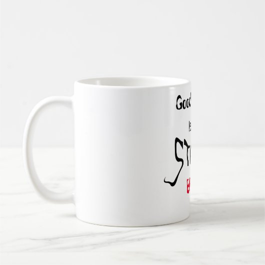 Goedemorgen! Laat de stress beginnen! Koffiemok (Links)