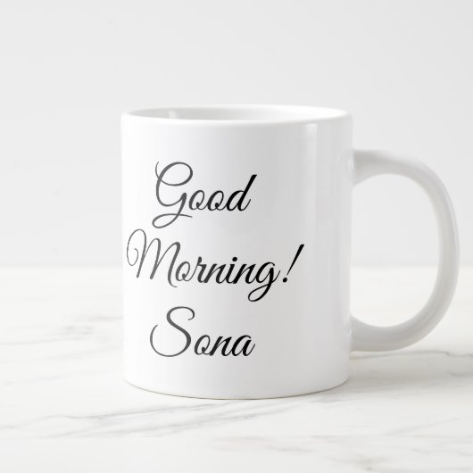 Goedemorgen, liefdevol Zebra zwart-wit Grote Koffiekop (Rechts)