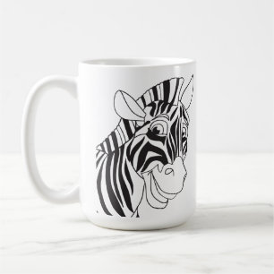 Goedemorgen, liefdevol Zebra zwart-wit Koffiemok