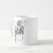 Goedemorgen, liefdevol Zebra zwart-wit Koffiemok (Voorkant links)