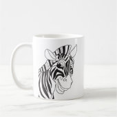 Goedemorgen, liefdevol Zebra zwart-wit Koffiemok (Links)