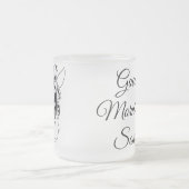 Goedemorgen, liefdevol Zebra zwart-wit Matglas Koffiemok (Center)