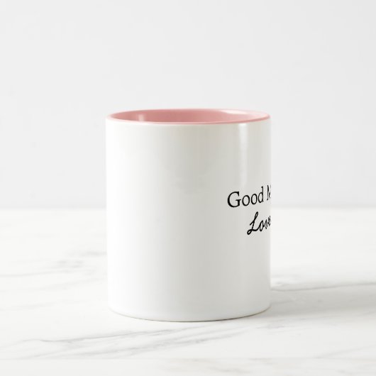 Goedemorgen, lieflijk! KoffieMok Tweekleurige Koffiemok (Center)