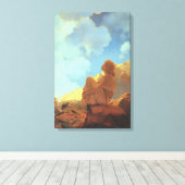 Goedemorgen, Maxfield Parrish Fine Art Canvas Afdruk (Insitu (Houten vloer))