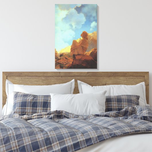 Goedemorgen, Maxfield Parrish Fine Art Canvas Afdruk (Insitu (Slaapkamer))