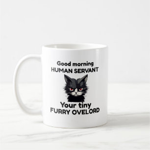 Goedemorgen menselijke dienaar uw kleine harige ov koffiemok