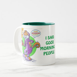 Goedemorgen Mensen Tweekleurige Koffiemok