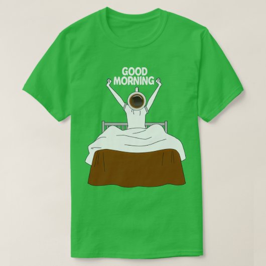Goedemorgen met Coffee Coffee Lovers Sticker T-shirt (Design voorkant)