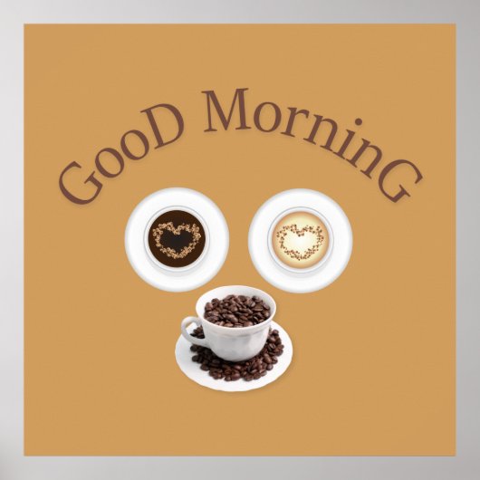 Goedemorgen met koffie poster (Voorkant)