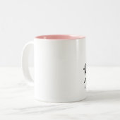 Goedemorgen Mi Amor! Met roze hart Tweekleurige Koffiemok (Voorkant links)