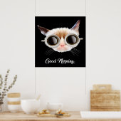 Goedemorgen, mijn kat Meow | Cute Gift | Kat Lover Poster (Keuken)