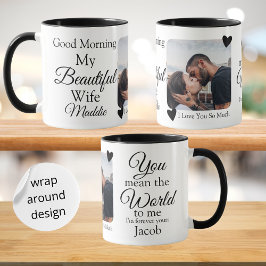 Goedemorgen mijn mooie vrouw ik hou van je foto mok