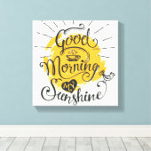 Goedemorgen mijn zon canvas afdruk (Insitu (Houten vloer))