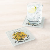 Goedemorgen mijn zon glazen onderzetter (Schuin)