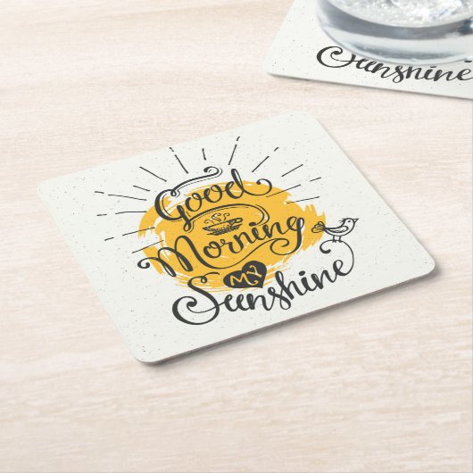 Goedemorgen mijn zon kartonnen onderzetters (Schuin)