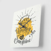 Goedemorgen mijn zon vierkante klok (Hoek)