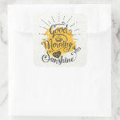 Goedemorgen mijn zon vierkante sticker (Tas)