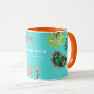 GOEDEMORGEN MOK-TURQUOISE BOS & NATUUR ONTWERP MOK